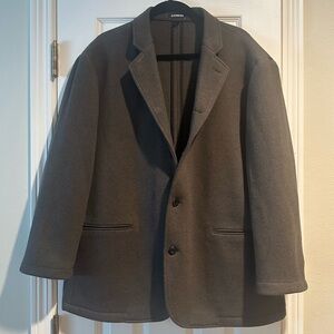 Express Brown Wool Blend Button Up Blazer Men’s Slim Extra Large